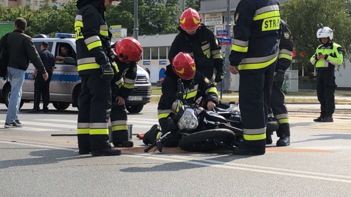 Wypadek motocykl