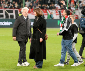 Legia - Zagłębie: Żona, brat i dzieci Jacka Magiery dziękują kibicom