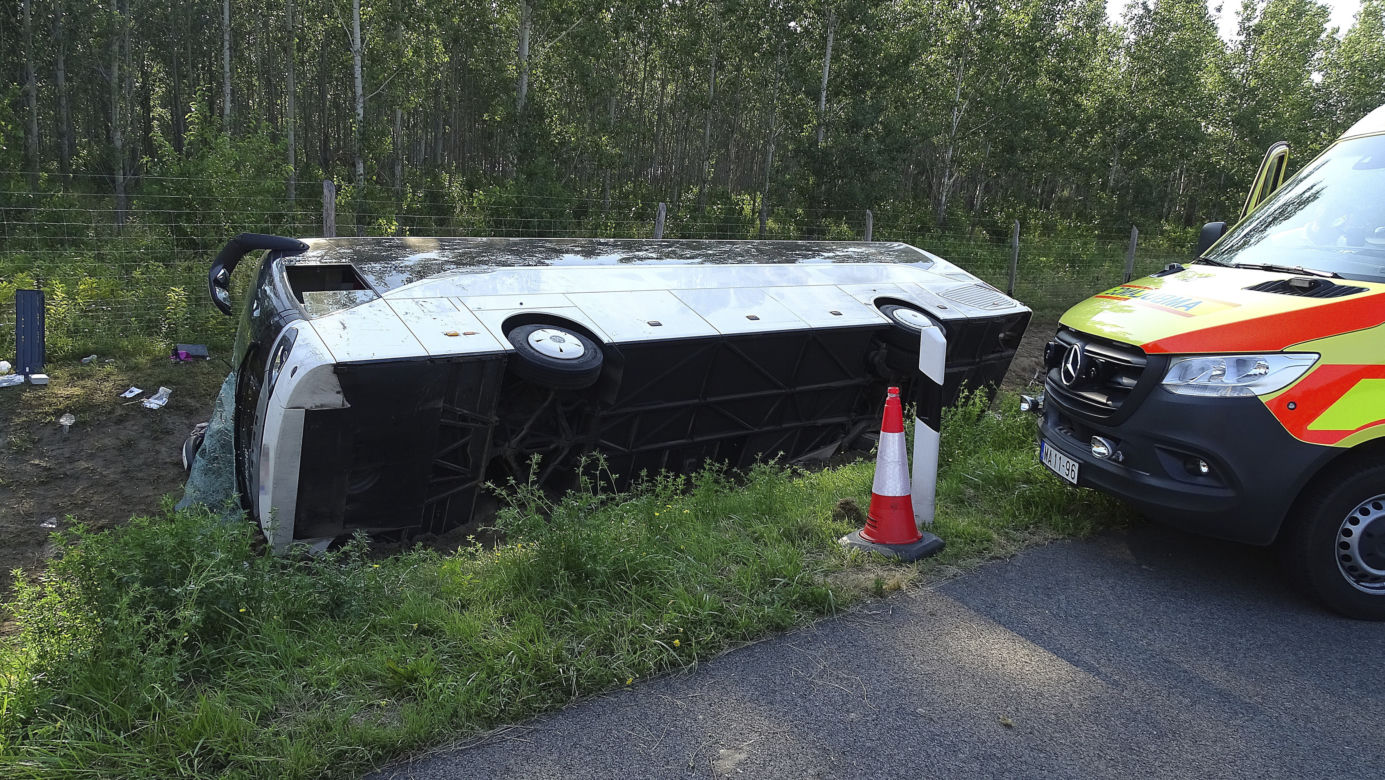 Wypadek autokaru z Polakami na Węgrzech