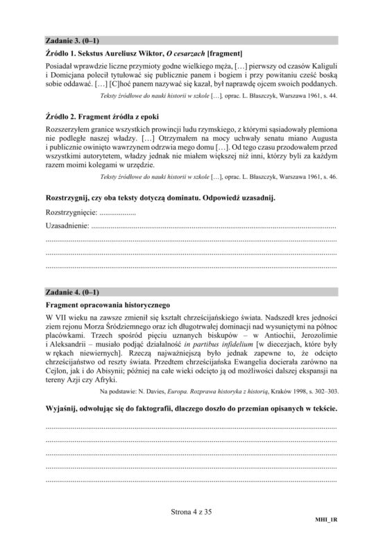 Matura 2020 ARKUSZE CKE: Historia