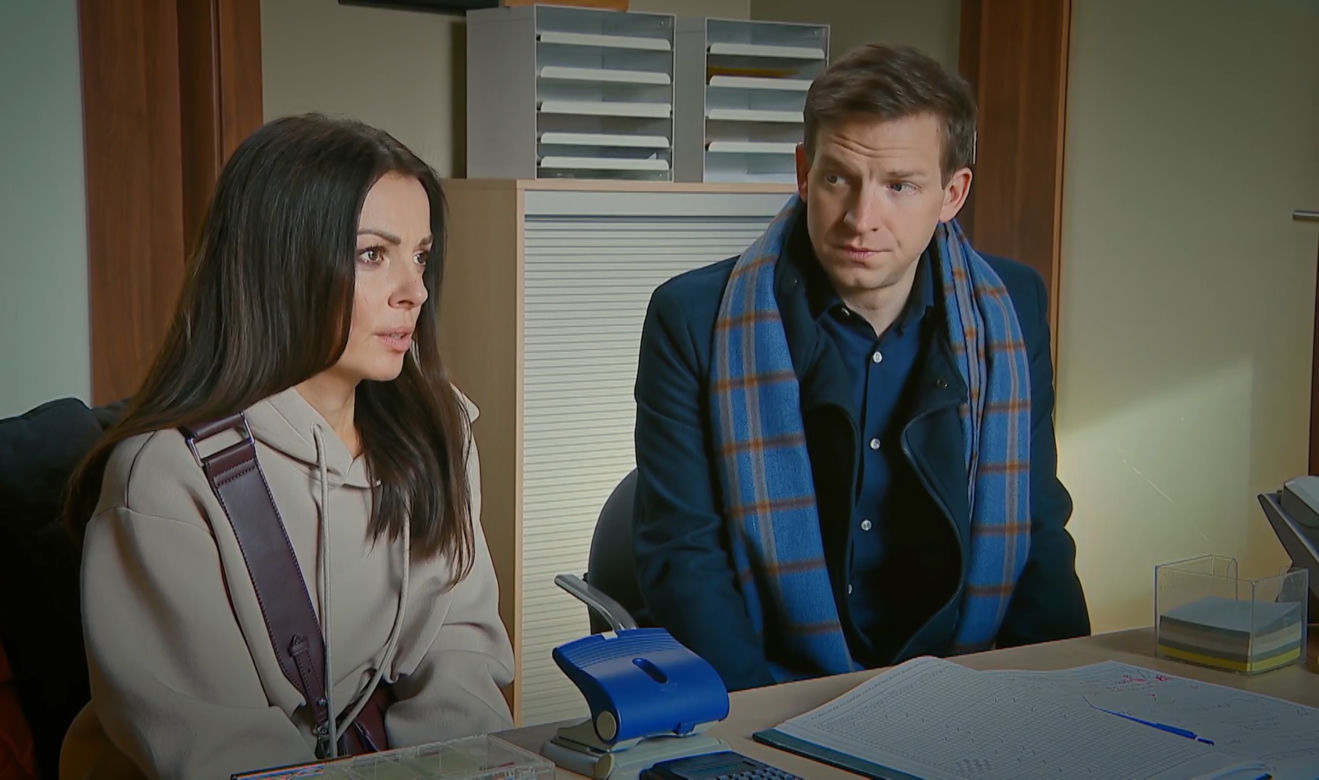 Barwy szczęścia, odcinek 2667: Łukasz (Michał Rolnicki), Kasia (Katarzyna Glinka)