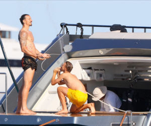 Zlatan Ibrahimović z rodziną na jachcie