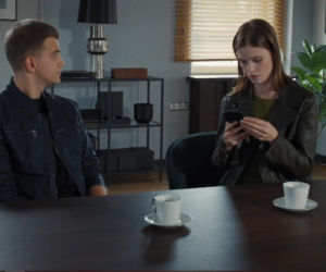 M jak miłość odc. 1916. Majka (Matylda Giegżno), Mateusz (Rafał Kowalski)