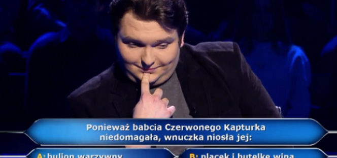 Co Czerwony Kapturek niósł babci? Odpowiedź na pytanie z Milionerów 