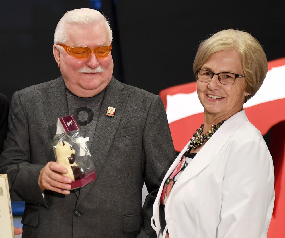 Lech Wałęsa z żoną Danutą
