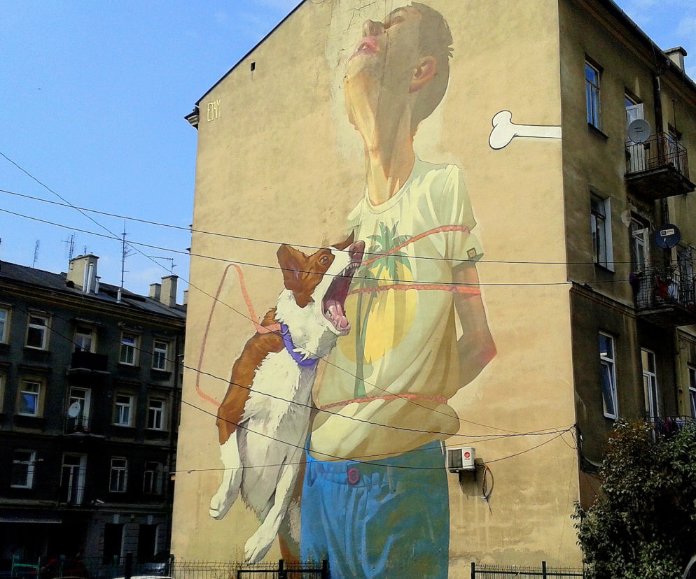 Mural przy Lubartowskiej 57 powstał w lipcu 2014 roku