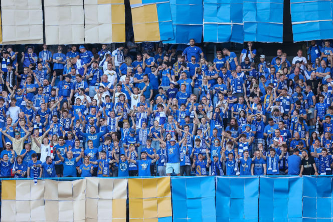Kibice na meczu Lech Poznań - Wisła Płock