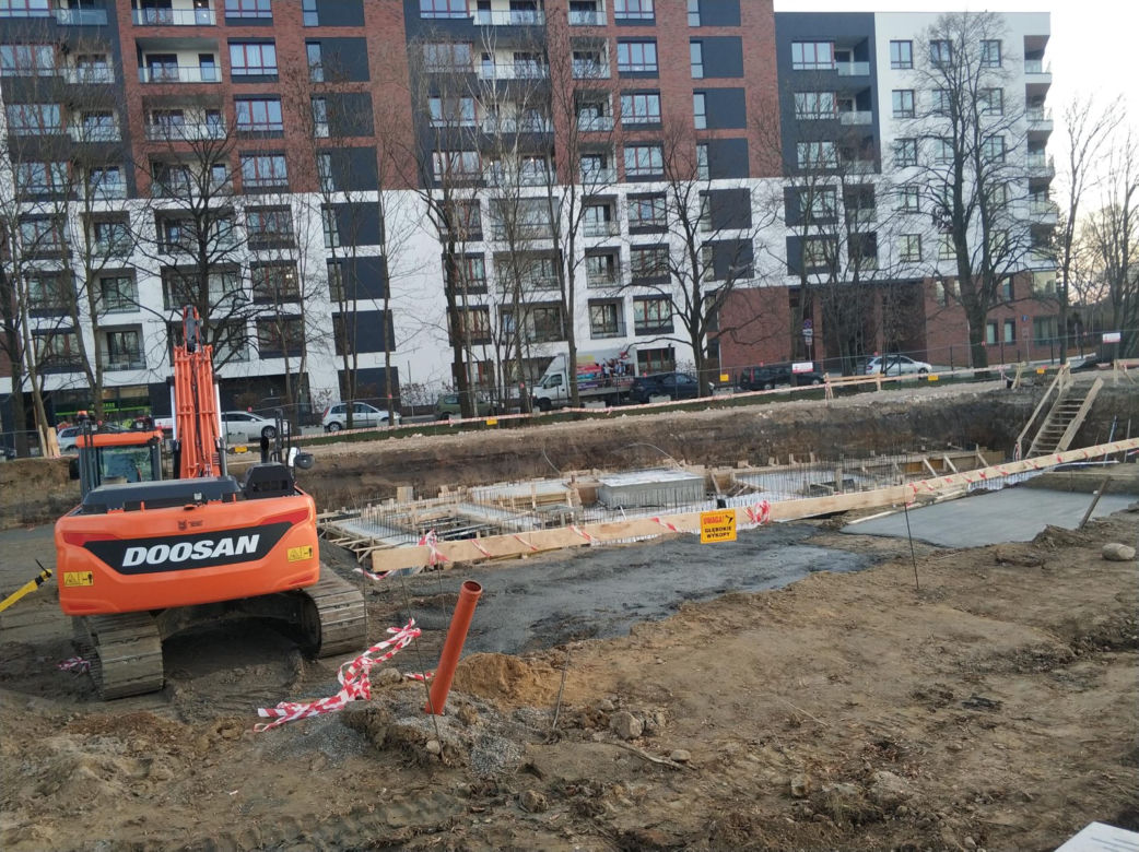 Budowa nowego lidla w Warszawie