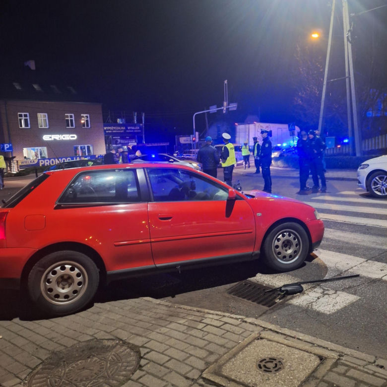 Kierujący hondą uciekał przed policją przez dwa miasta
