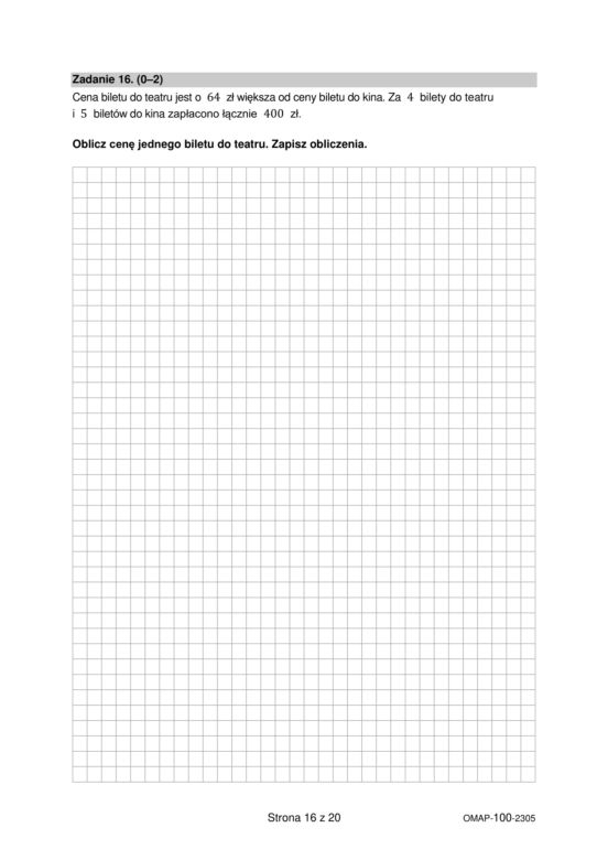 Egzamin ósmoklasisty 2023 - matematyka