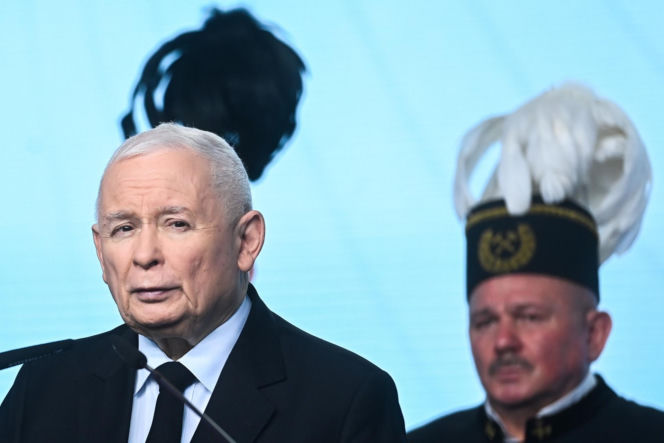 Konferencja prasowa prezesa PIS Jarosława Kaczyńskiego.