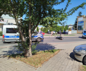 Zderzenie motocyklisty z osobówką na ul. Wojskowej w Siedlcach