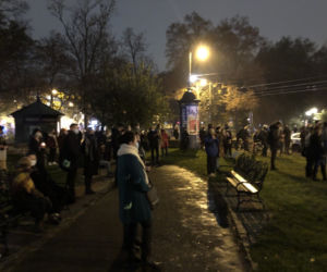 Protest przeciwko kardynałowi Stanisławowi Dziwiszowi w Krakowie