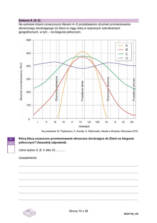 Matura próbna 2024 geografia
