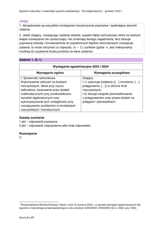 Matura próbna 2023 matematyka: odpowiedzi CKE