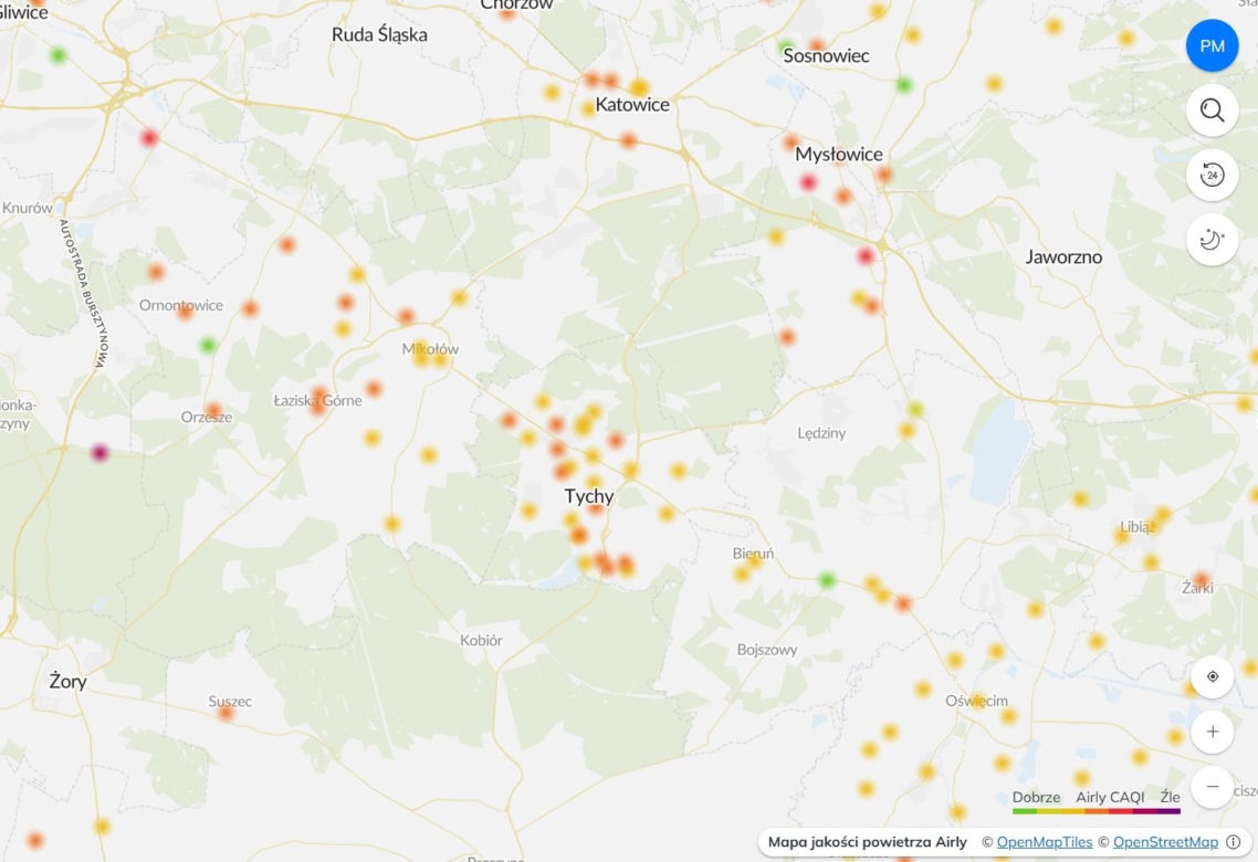 Zła jakość powietrza w woj. śląskim. Mieszkańcy otrzymali alerty RCB