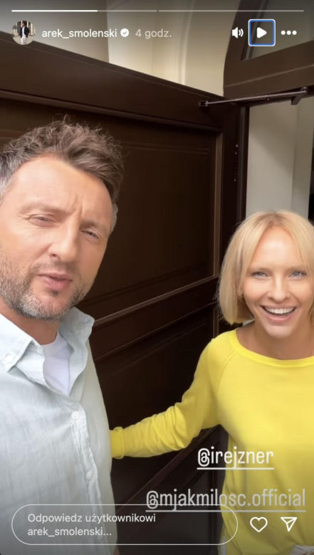 M jak miłość na planie. Dorota (Iwona Rejzner), Bartek (Arkadiusz Smoleński)