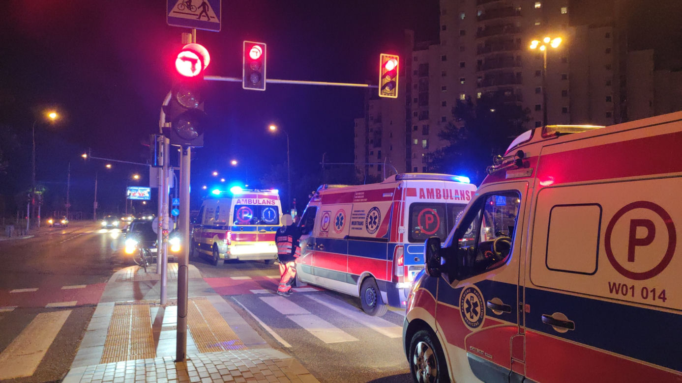 Potworny wypadek na warszawskim Gocławiu