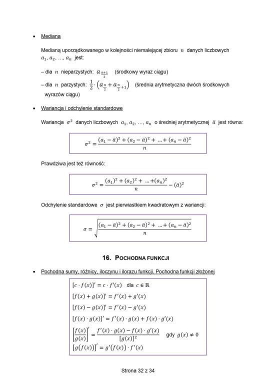wzory matematyczne matura 2026