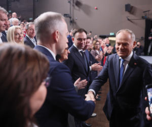 Premier Donald Tusk podczas Rady Krajowej Koalicji Obywatelskiej w Ursynowskim Centrum Kultury Alternatywy w Warszawie