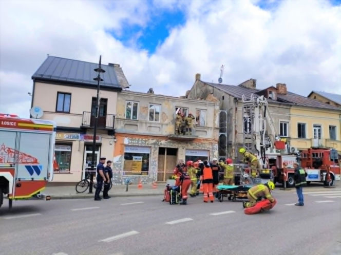 Wypadek przy remoncie kamienicy w Łosicach