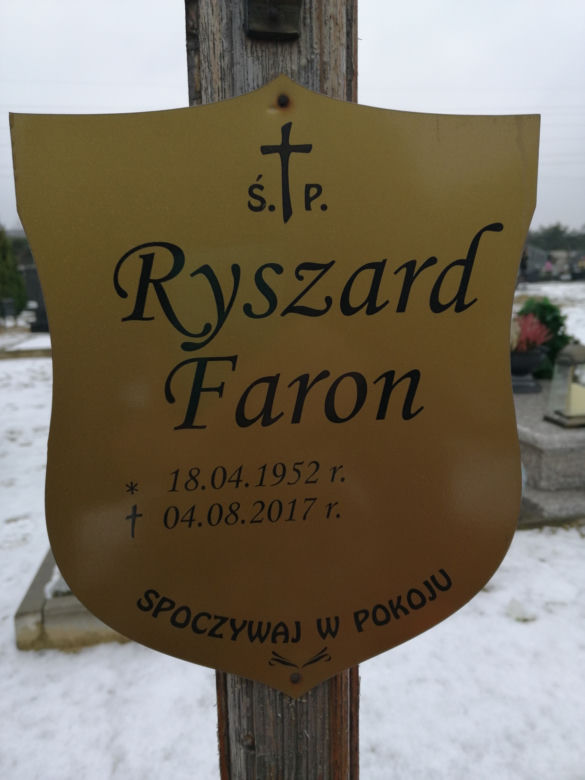 Grób Ryszarda Farona w Brodnicy