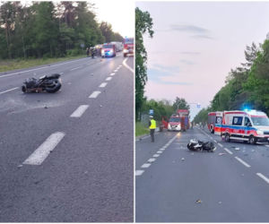 Karolewo. Jeden nie żyje, drugi ciężko ranny! Potworne zderzenie dwóch motocyklistów na DK nr 10! [ZDJĘCIA]