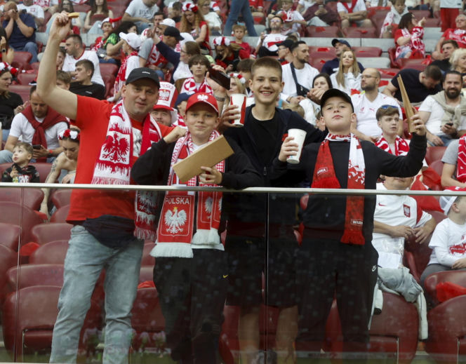 Kibice na meczu Polska-Nigeria