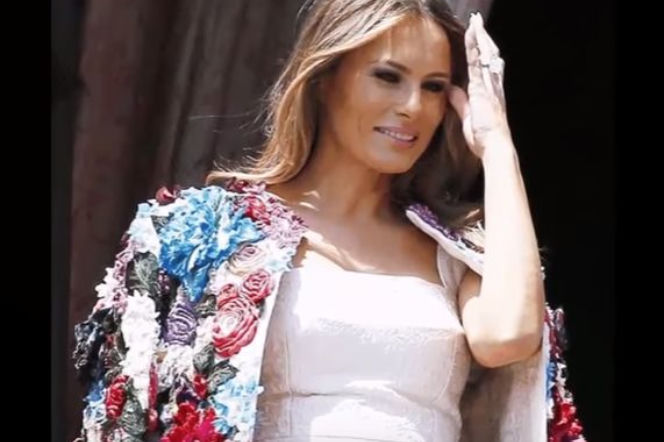 Melania Trump w płaszczu wartym fortunę