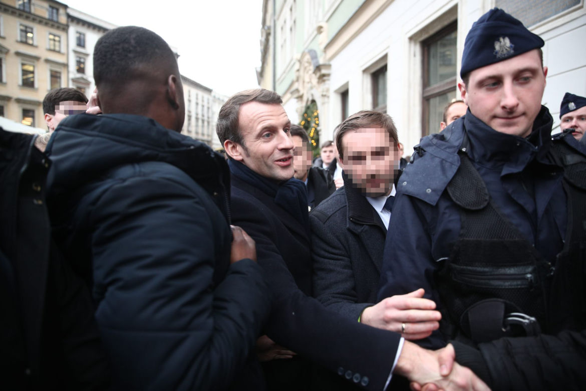 Macron w Krakowie