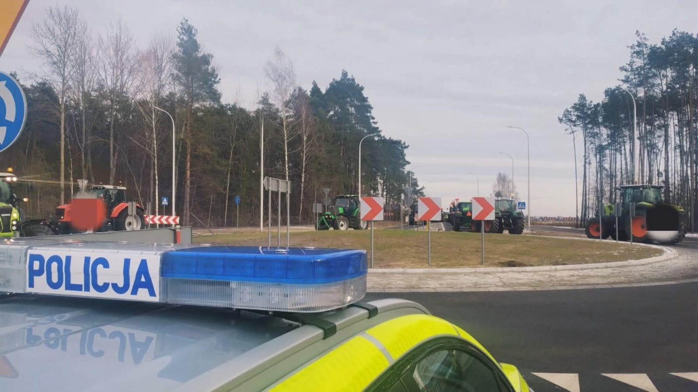 Protest rolników w woj. podlaskim (9.02.2024)