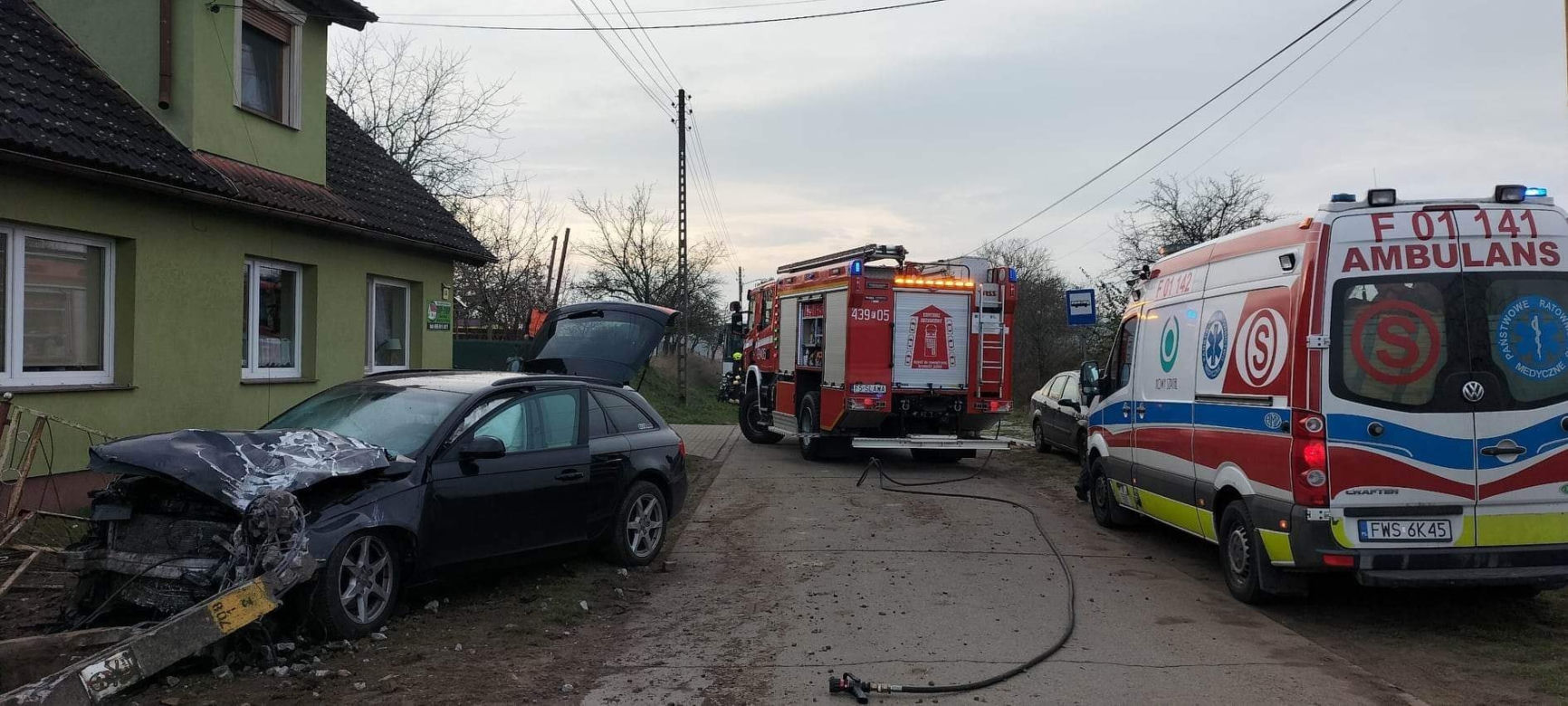 Wypadek obok Sławy