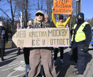 Protest pod Ambasadą Rosji