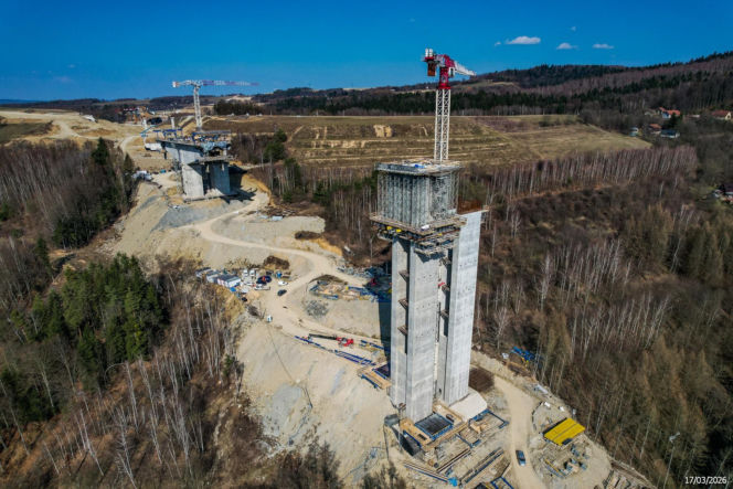 Najwyższa estakada w Polsce powstaje na S19 Babica Jawornik. Na plac budowy prowadzą serpentyny