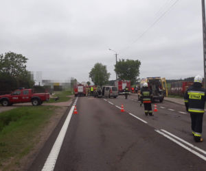 Wypadek pod Grajewem. Droga zablokowana
