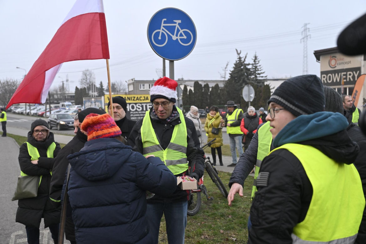 Mają dość korków, chcą buspas. W godzinach szczytu protestowali na pasach