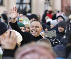 Karol i Marta Nawroccy na Orszaku Trzech Króli