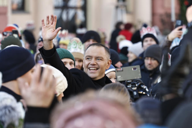 Karol i Marta Nawroccy na Orszaku Trzech Króli