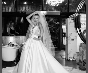 Maffashion w sukni ślubnej na imprezie urodzinowej