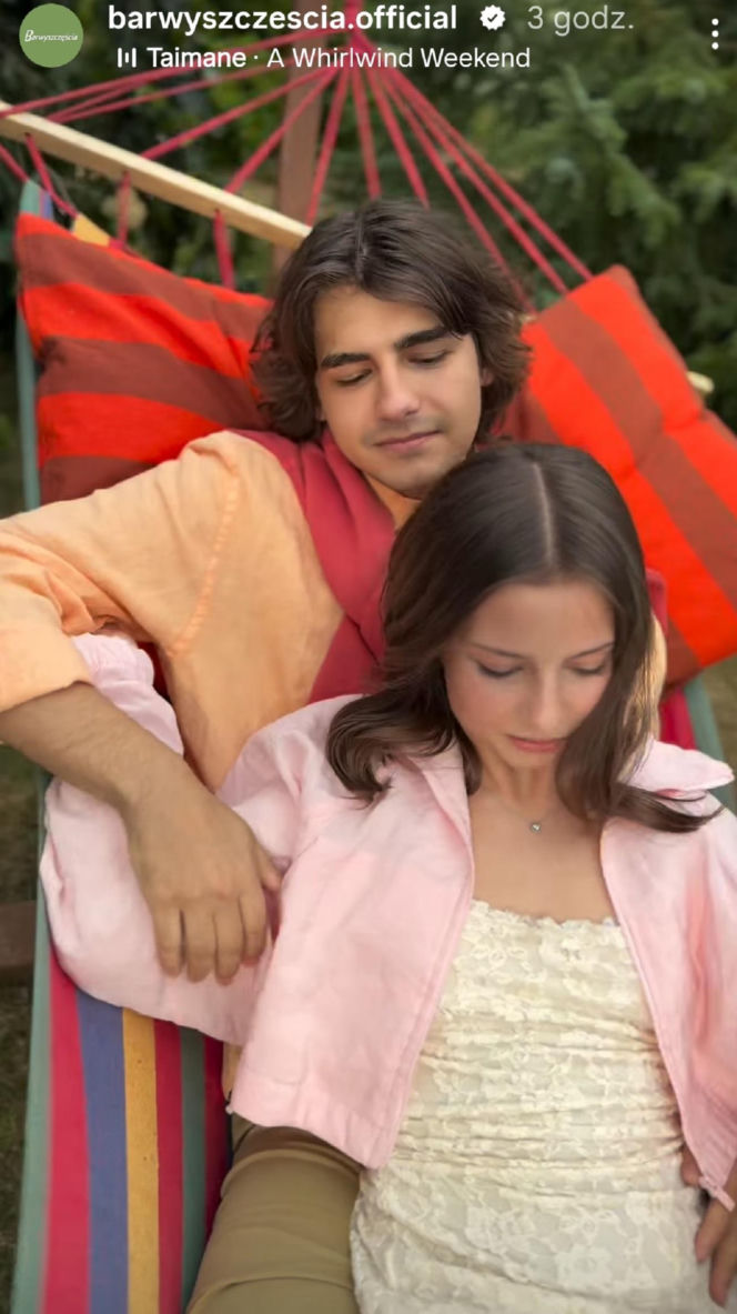 Barwy szczęścia nowy sezon. Ewa (Gabriela Ziembicka), Romeo (Jacek Tyszkiewicz)