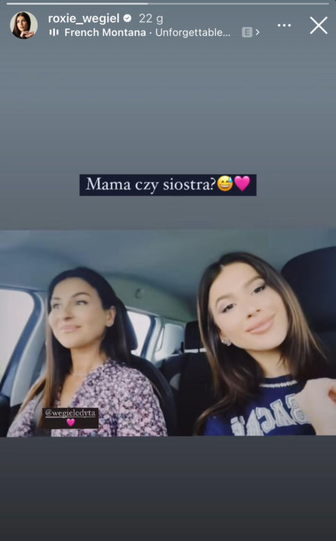 Roksana Węgiel z mamą Edytą