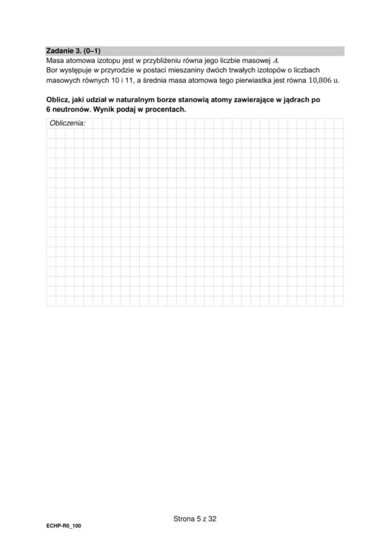 Matura 2025 chemia rozszerzona - arkusz CKE 16.05.2025 - Formuła 2015