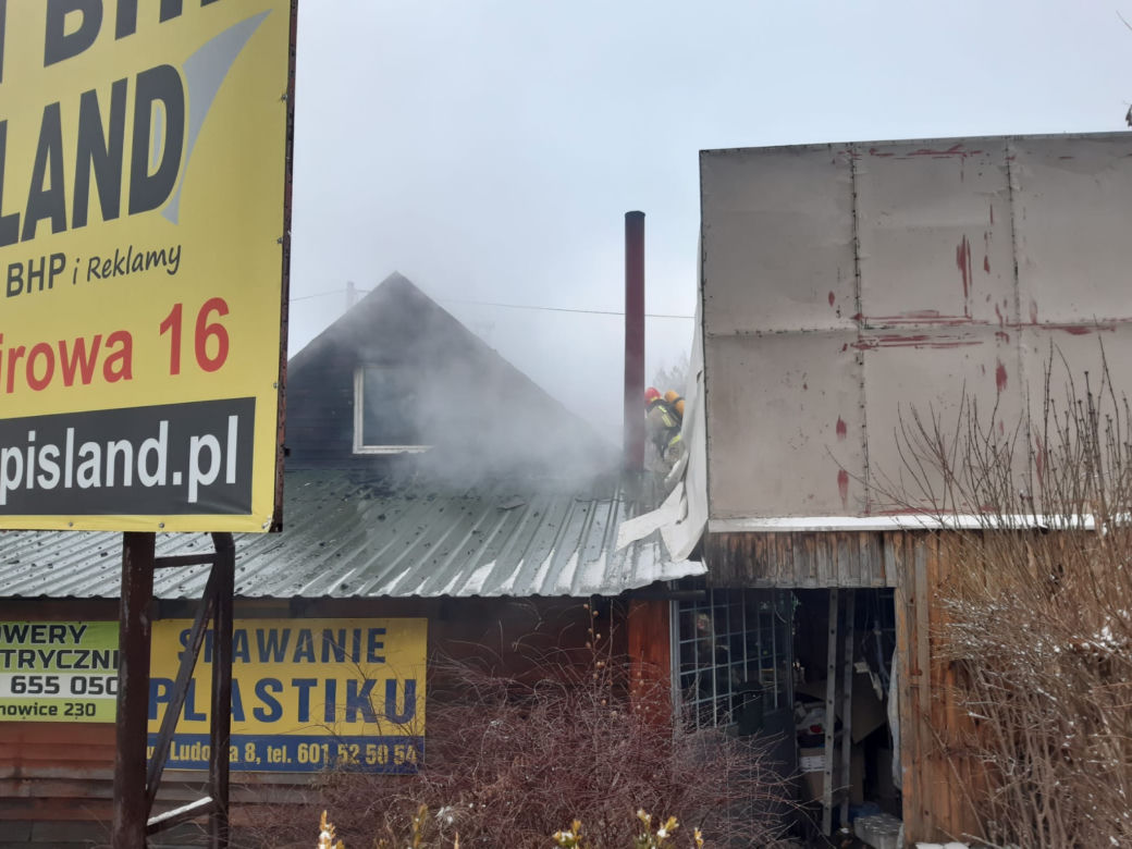 Pożar przy ul. Kwiatkowskiego w Tarnowie