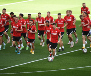 Pierwszy trening reprezentacji Polski na stadionie w Gdańsku