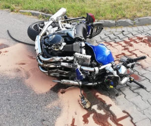 PRZERAŻAJĄCY wypadek motocyklisty w Małopolsce