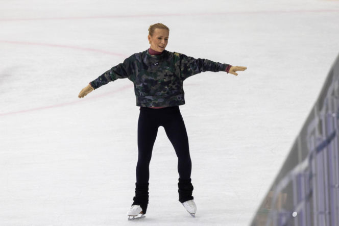 Aneta Zając na łyżwach