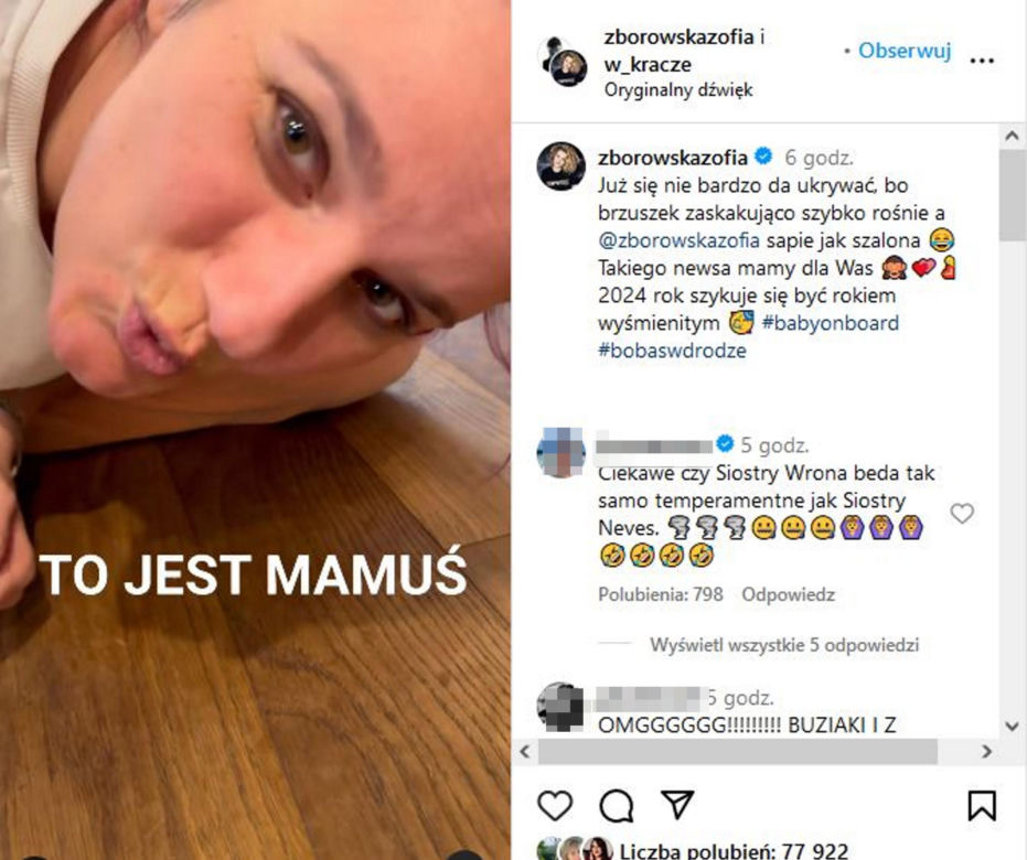 Tak córka Zborowskiej zakomunikowała, że mama jest w ciąży. Wiktor Zborowski będzie miał czwartą wnuczkę