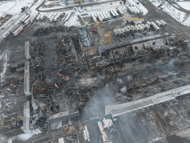 Wielki pożar magazynu pod Poznaniem. Skala zniszczeń poraża!