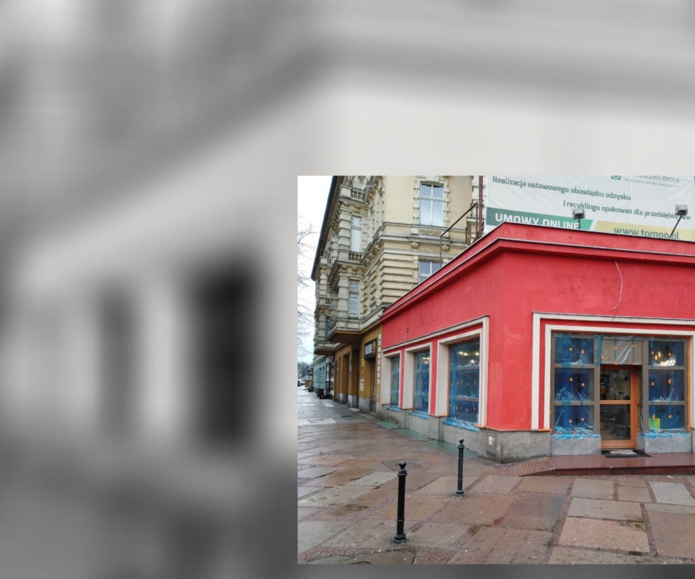 Czerwony kolor na budynku przy placu Zgody zastąpiono bardziej stonowanym