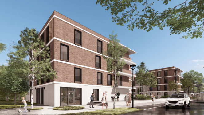 Wizualizacja nowego osiedla w dzielnicy Tłoki